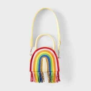 NWT Colorful Rainbow Woven Handbag, perfect for PRIDE